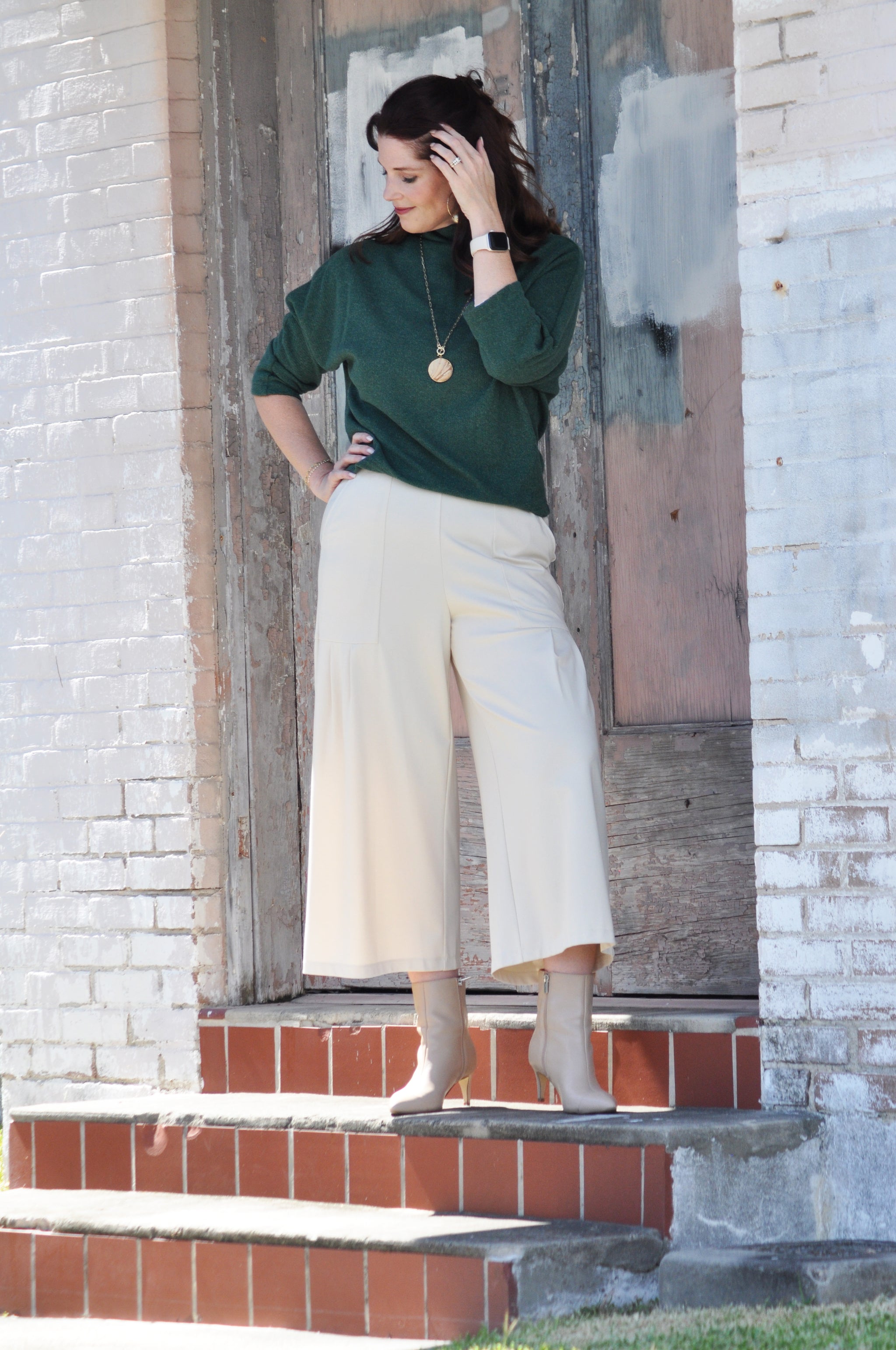 パンツ HEVE Sheer Satin Gaucho PTvanilla 36 Pleated Gaucho Pant – SpeakEasy Boutique