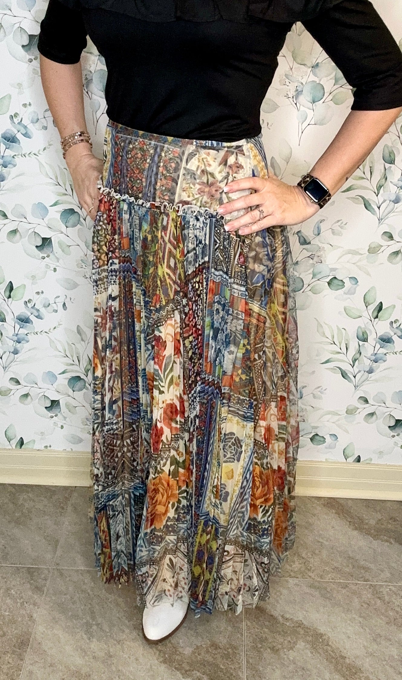 Nine Lives Bazaar  This skirt is for Saturdays Pop our Nomad midi skirt  on for a cruisy morning at the markets or breakfast with the girls  Available online now as part